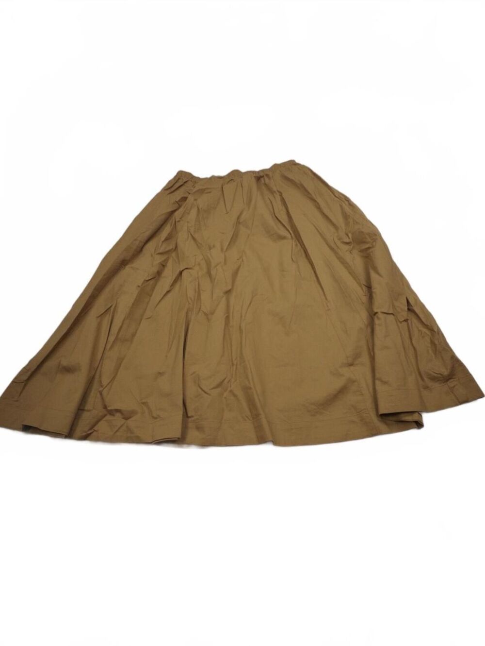 Old Navy Flared Midi Skirt Tan 2000s Minimalist - Womens M
